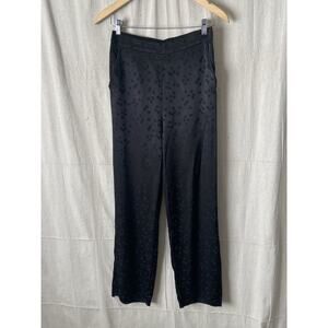 H & M Womens Whimsigoth Witchy Disco Satin Polka Dot Dress Pants Size 6 Dressy